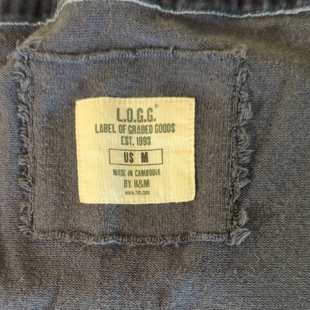 Y2K H&M Dark Blue Scoop Neck Sweater - Picture 3 of 8